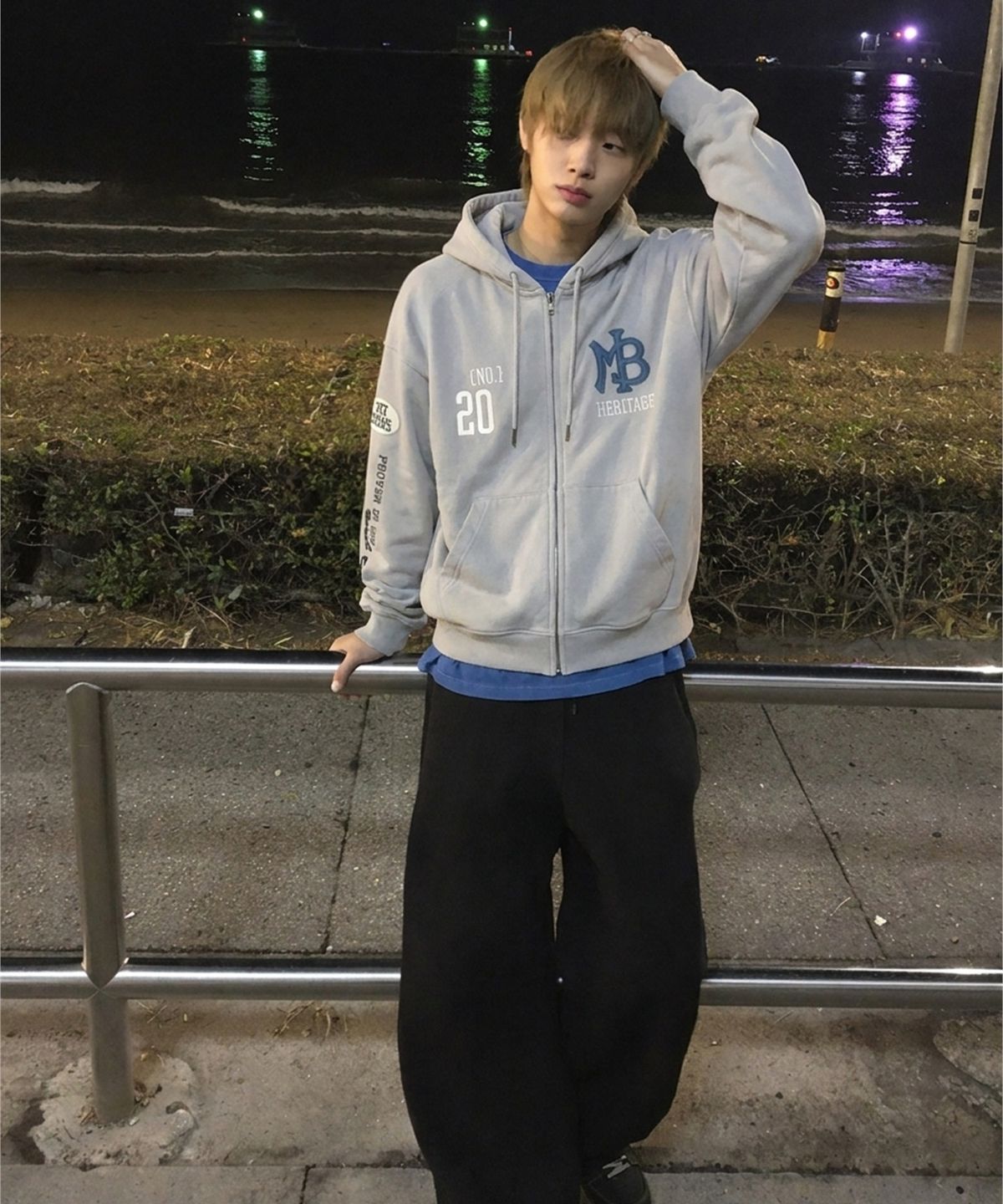 메인부스(MAINBOOTH) Heritage Washed Hood Zip-up(LIGHT GRAY)