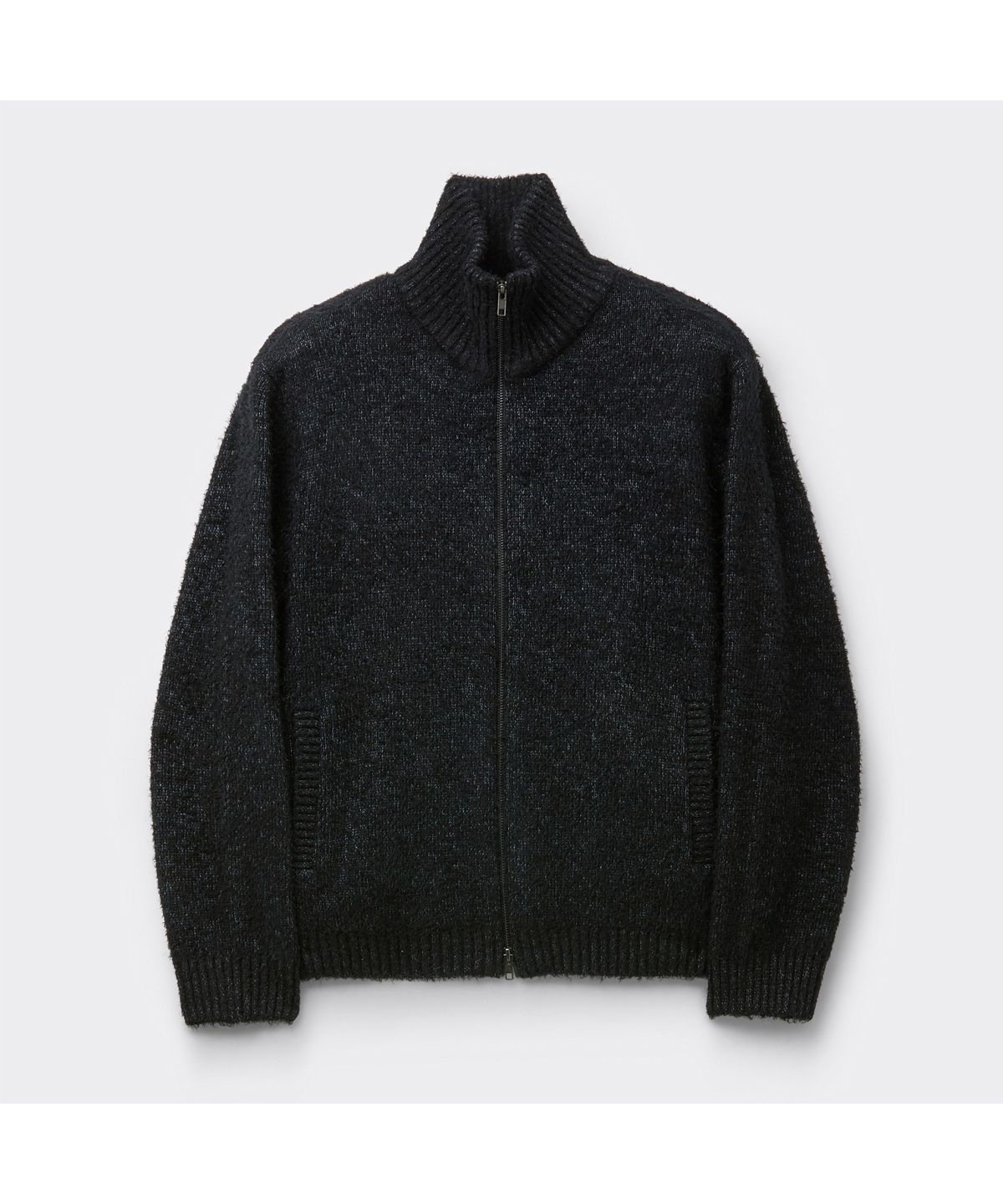 커스텀멜로우(CUSTOMELLOW) 블랙 집업 가디건 CWWAW26703BKX