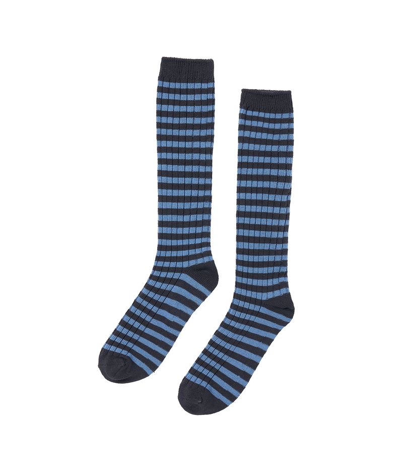 Thin Stripe Socks - Blue