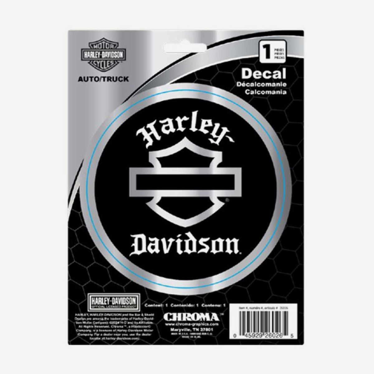 할리데이비슨(HARLEY-DAVIDSON) 실루엣 올드 잉글리시 크롬 데칼