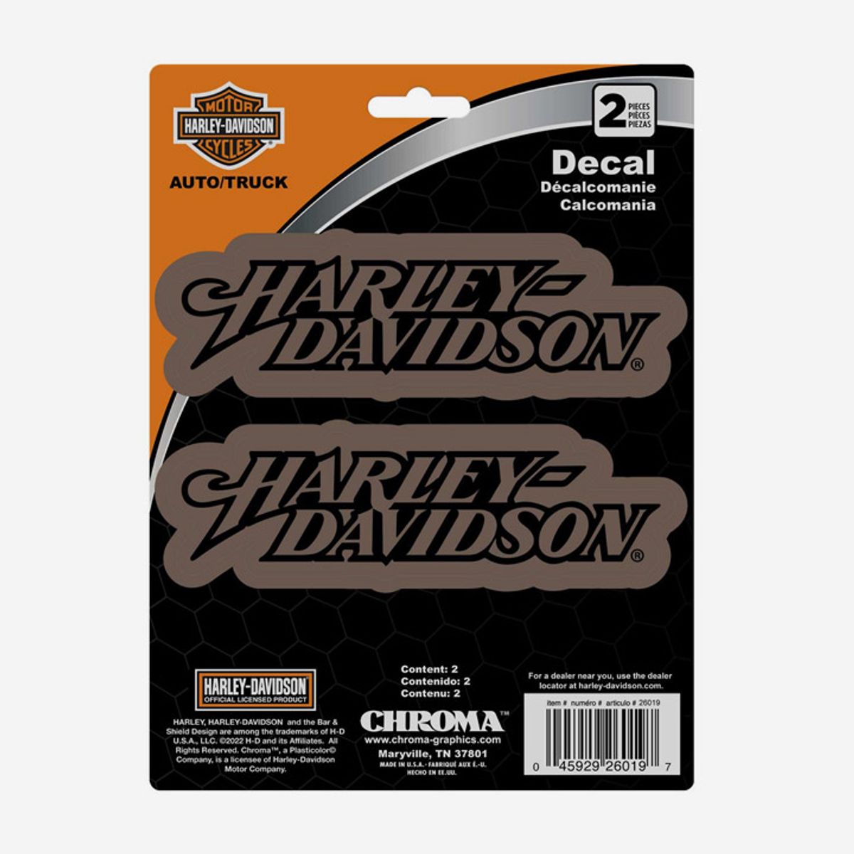 할리데이비슨(HARLEY-DAVIDSON) 샤이니 브론즈 아이코닉 텍스트 데칼