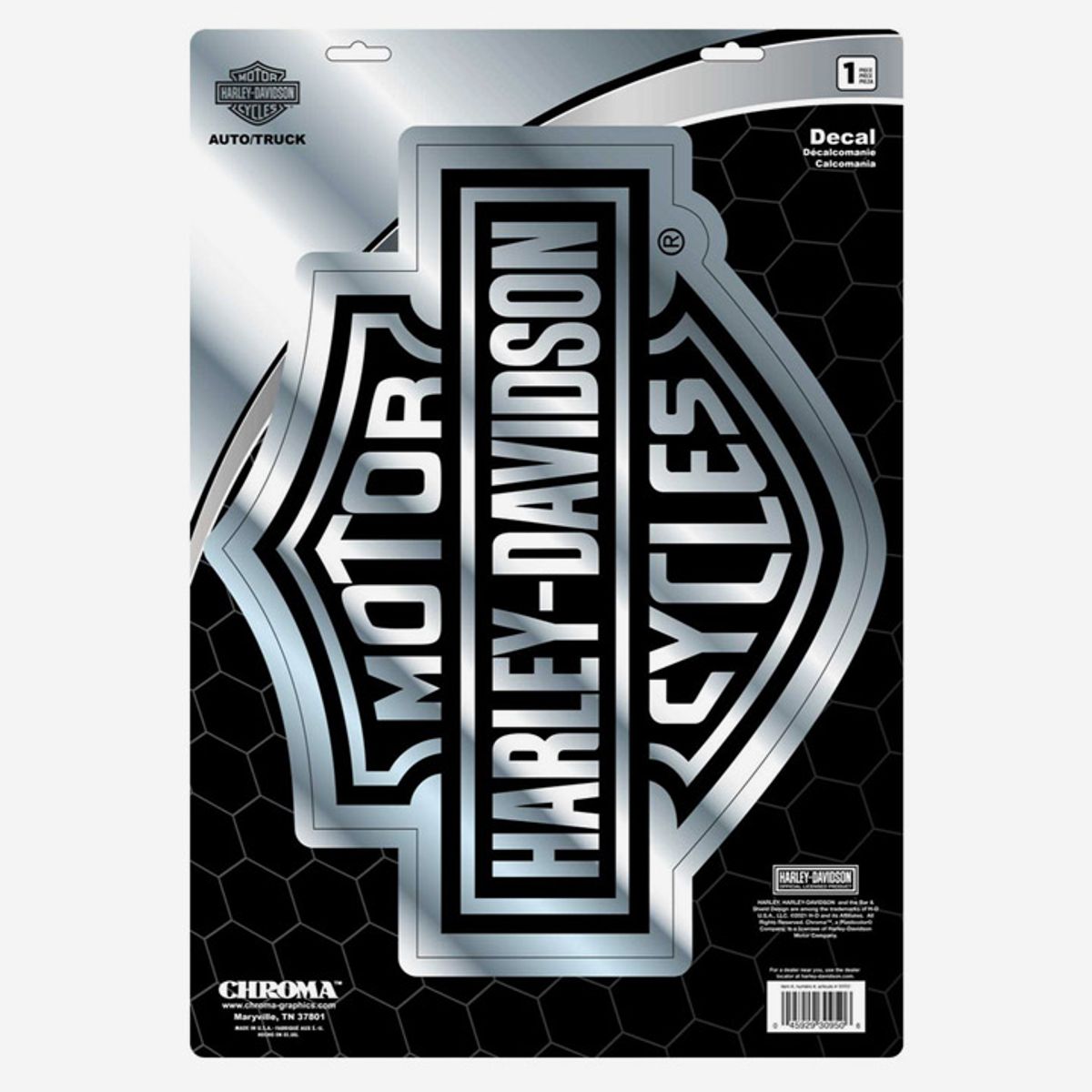 할리데이비슨(HARLEY-DAVIDSON) H-D 크롬 바앤실드 데칼 SILVER