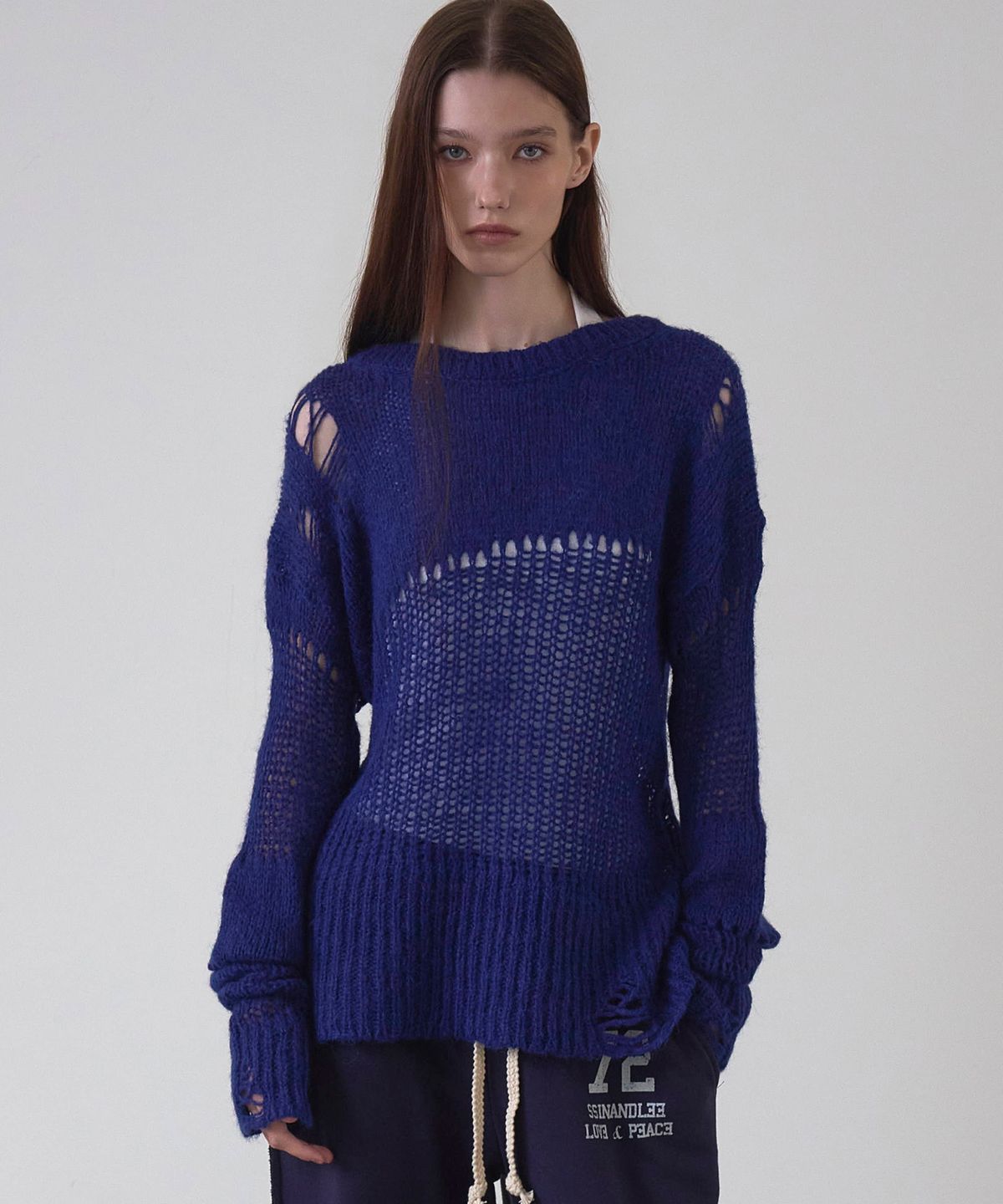 신앤리(SSIN AND LEE) Patina Vintage Mohair Knit Blue