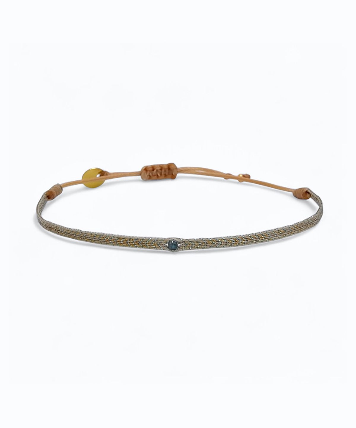 림바(RIMBA) [Leju] Handwoven Diamond Bracelet in Green Tone
