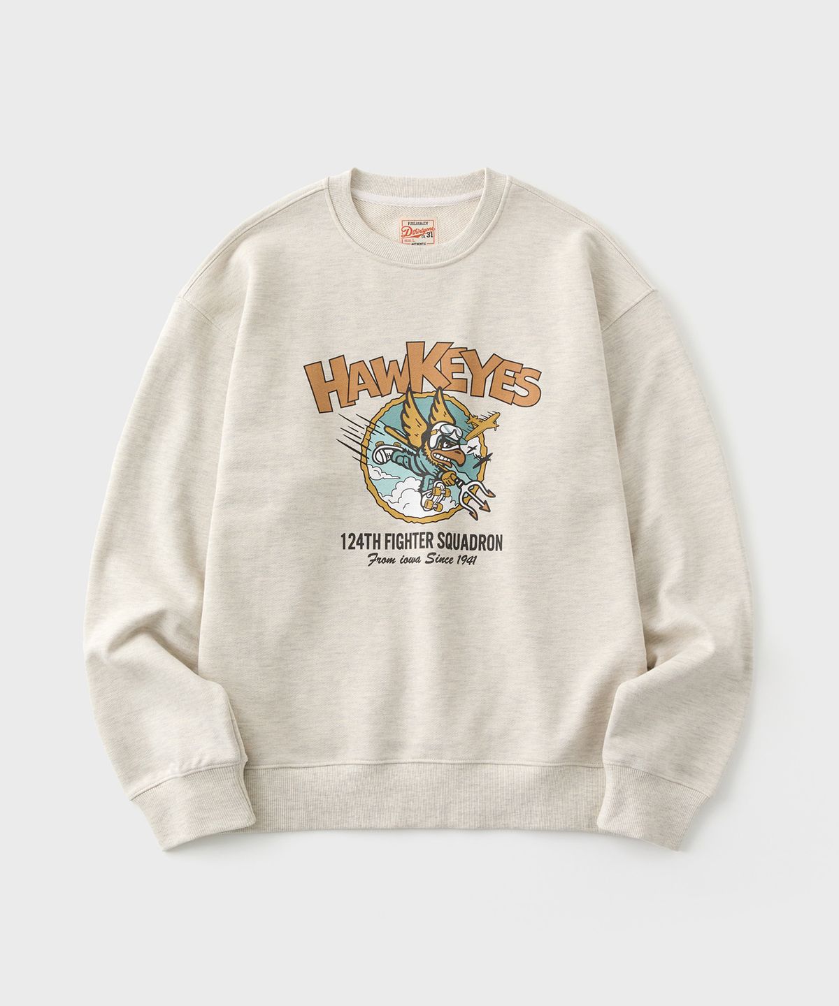 디써티원(DTHIRTYONE) A.S.G Hawkeyes Sweatshirt (Oatmeal)