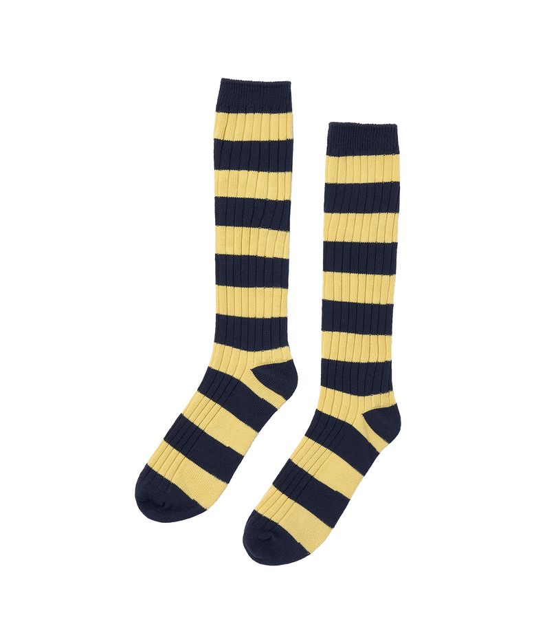 Wide Stripe Socks - Lemon