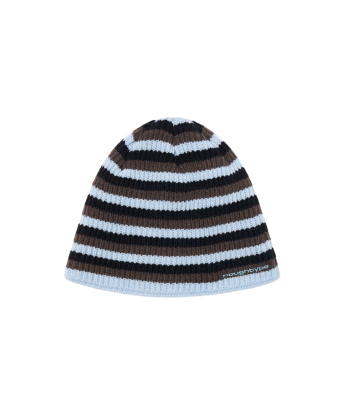 로타입(ROUGHTYPE) Cozy Knit Stripe Beanie - Sky blue