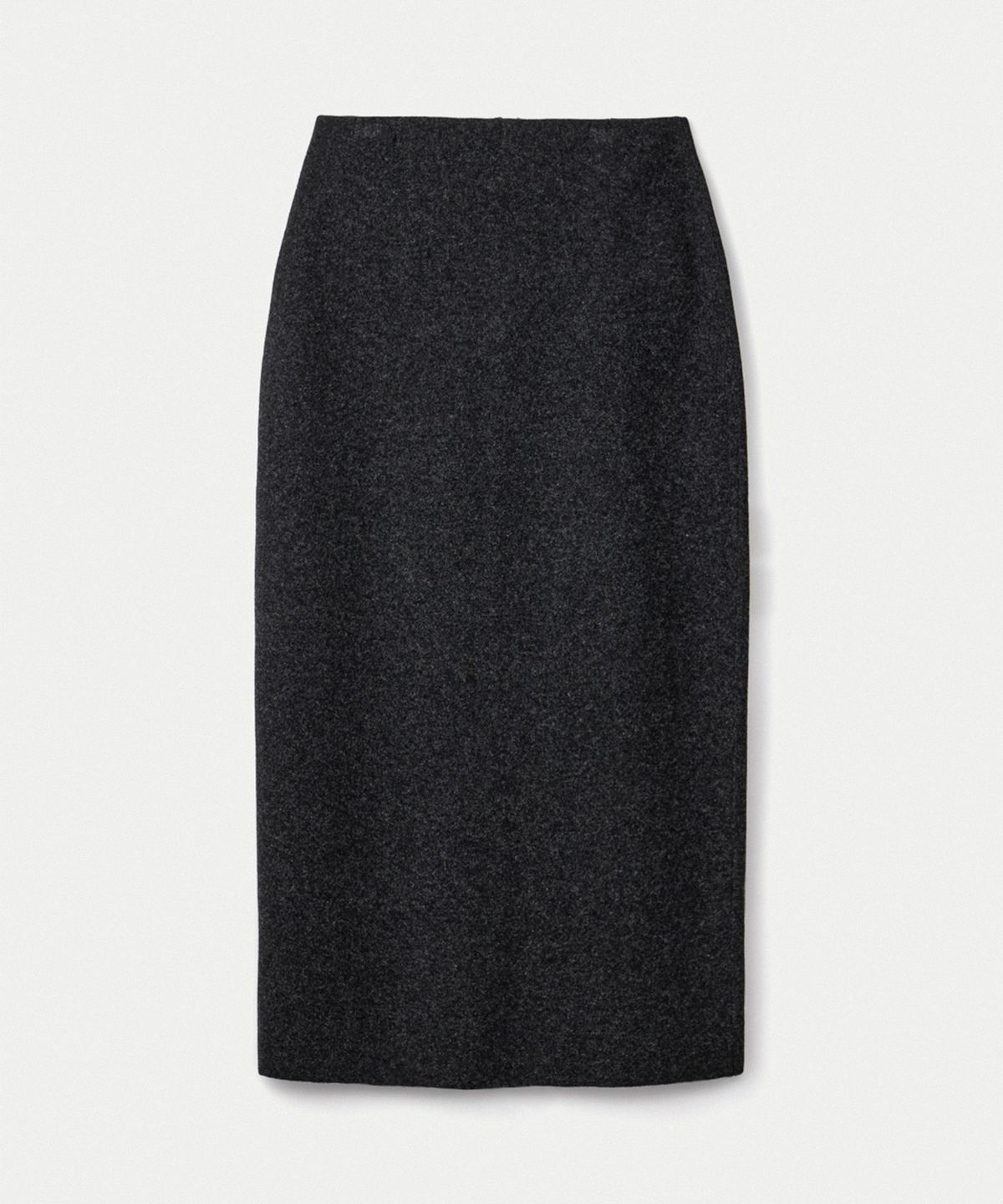 우마뭉(UMARMUNG) Wool cashmere double faced maxi skirt_Graphite