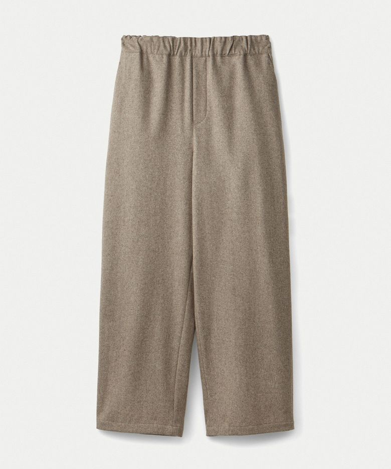 Wool cashmere straight pants_Hay