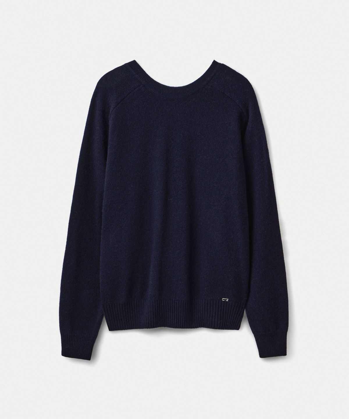 우마뭉(UMARMUNG) Super fine merino two way pullover_Deep sea