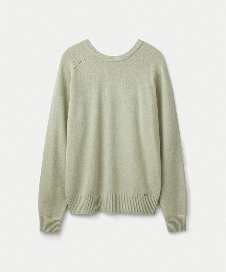 Super fine merino two way pullover_Mint
