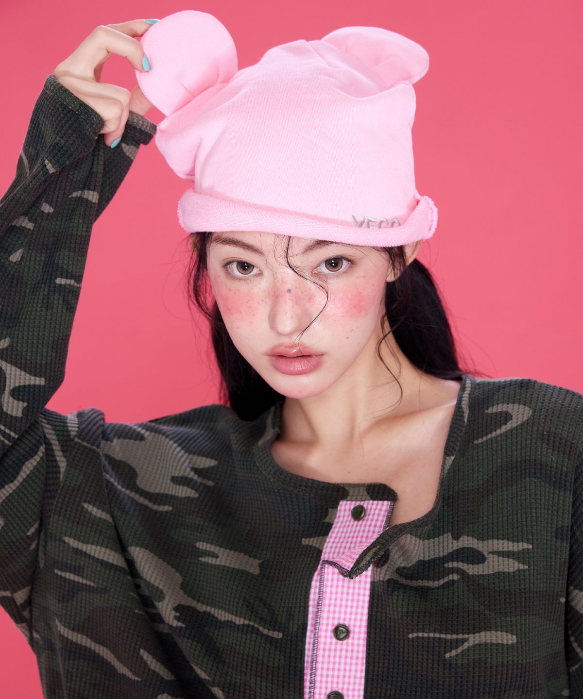 예그(YEGG) Bear Beanie Pink