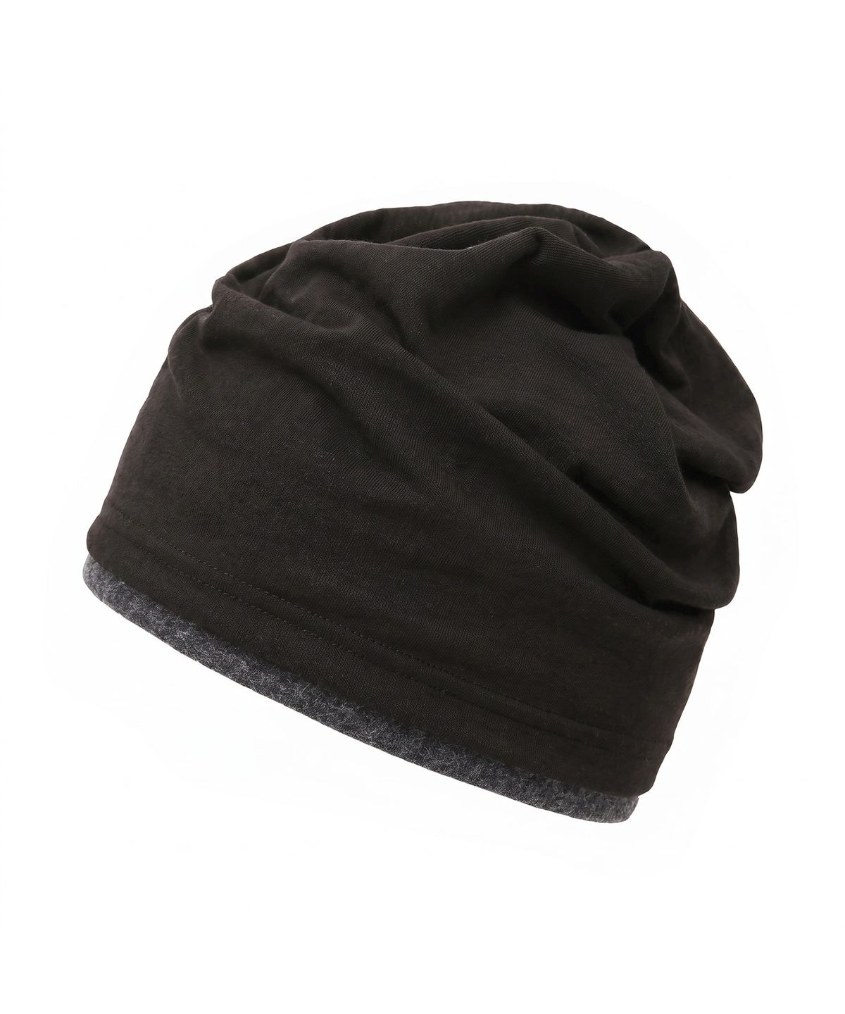 언더컨트롤(UNDERCONTROL) 겨울 롤업 이중 레이어드 슬러브 롱비니 남녀공용 모자 DOUBLE KNIT HAT / AG WOOL / FADED BLACK
