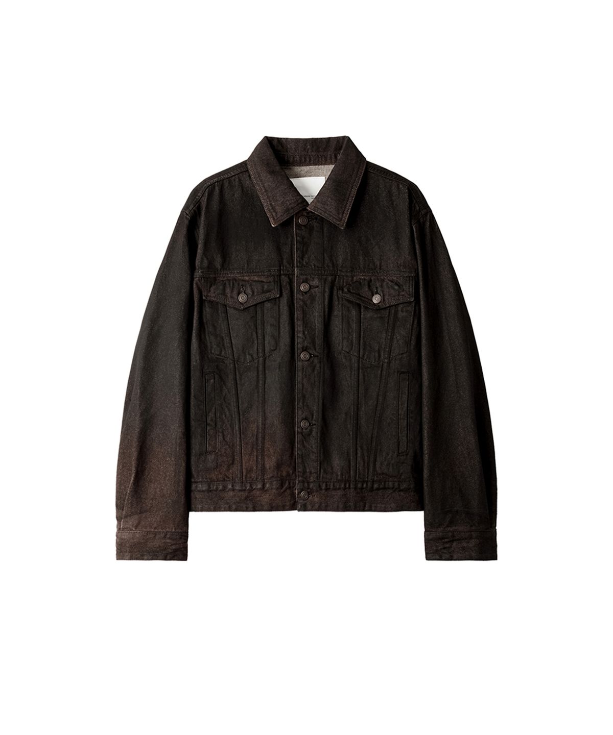 유체 프레타 포르테(YOUCHE PRET A PORTER) SI HAND COATED TRUCKER JACKET Burnt Black
