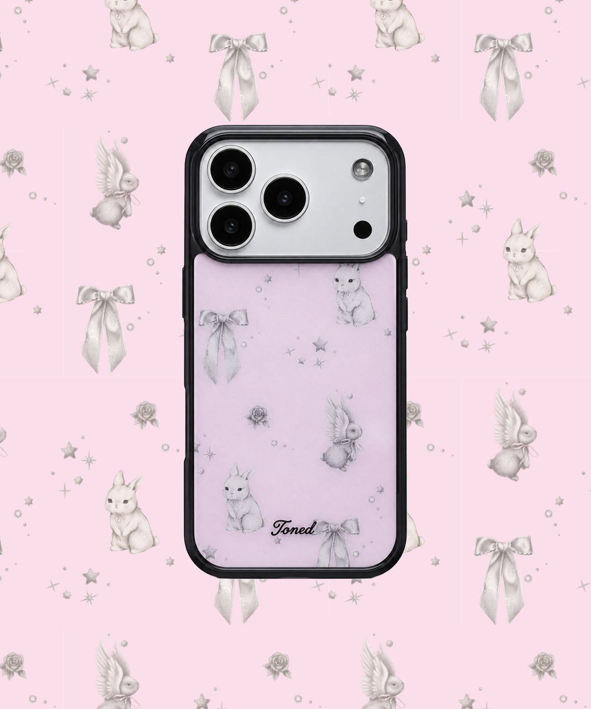 톤드(TONED) Angel bunnies iphone case (pink)