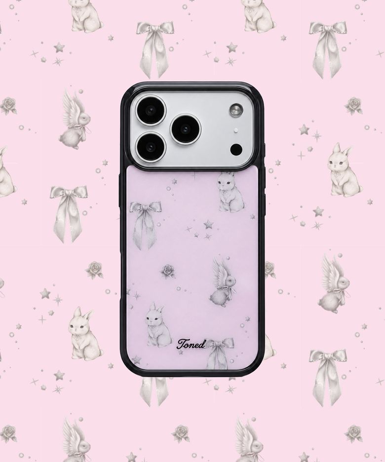 Angel bunnies iphone case (pink)