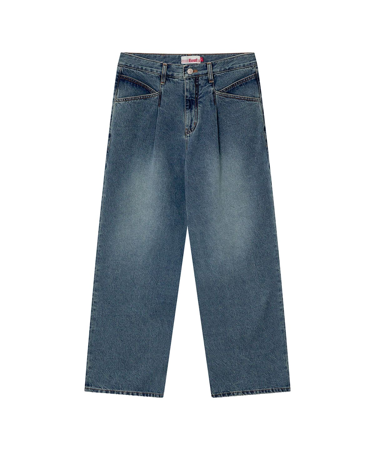 이우트(EEUT) LINE CONTOUR DENIM PANTS / INDIGO BLUE