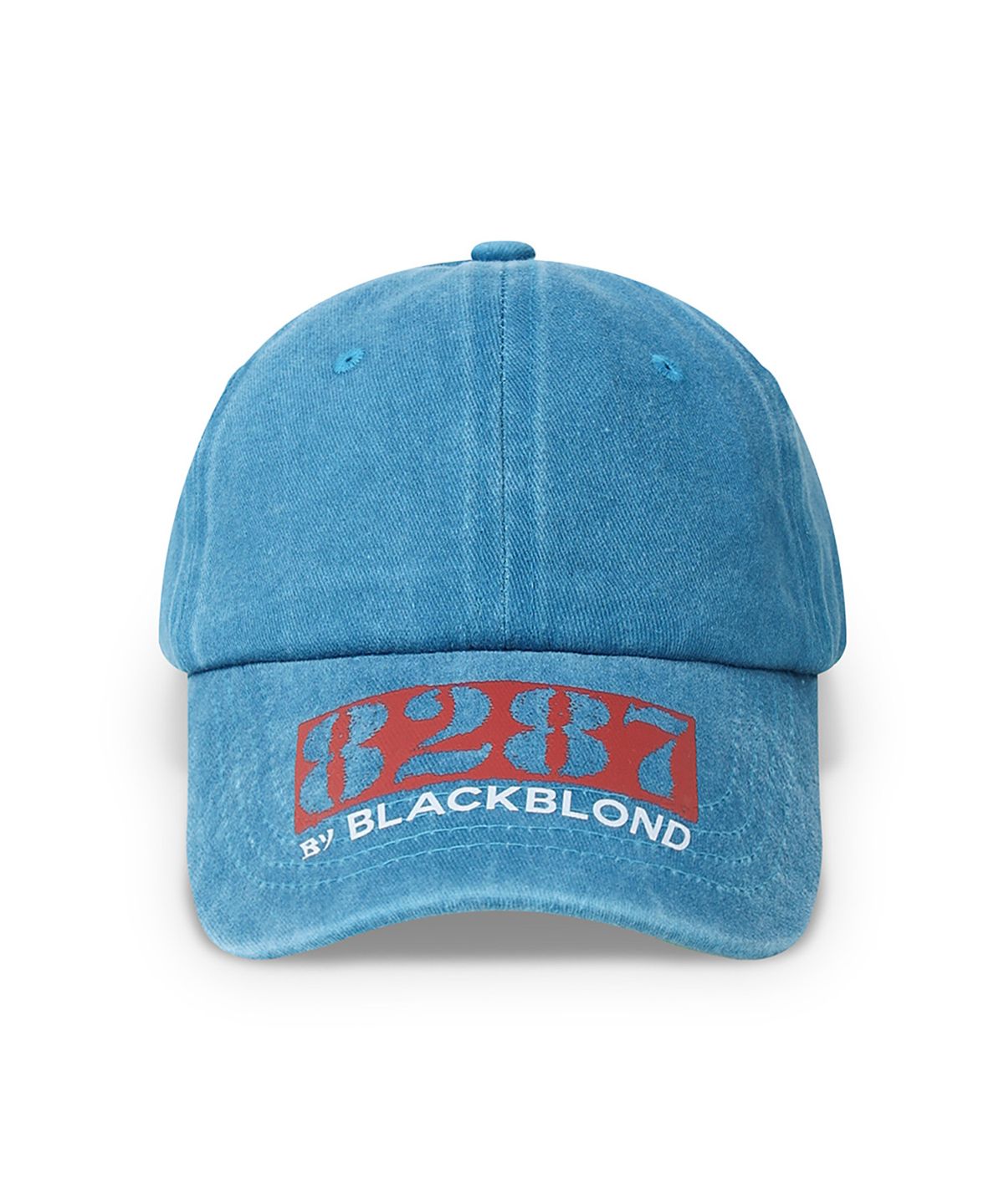 블랙블론드(BLACKBLOND) 8287 로고 피그먼트 캡 (오션블루)