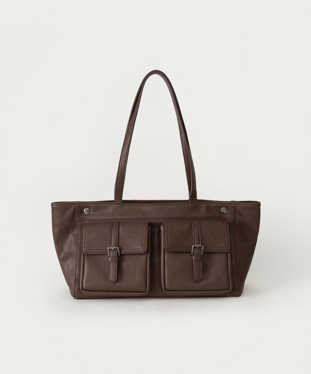 썸웨어버터(SOMEWHEREBUTTER) Bukey Pocket Shoulder Bag - Brown