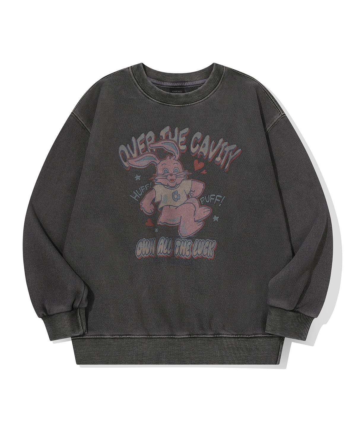 꼼파뇨 키즈(CPGN KIDS) KIDS HUFF Hoppi 피그먼트 맨투맨 스모크블랙