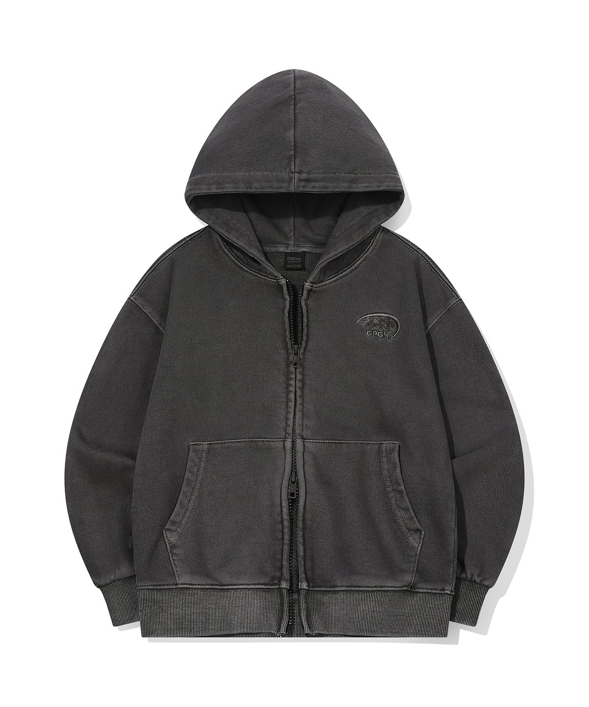 꼼파뇨 키즈(CPGN KIDS) KIDS 슬리브 스타 피그먼트 후드집업 스모크블랙