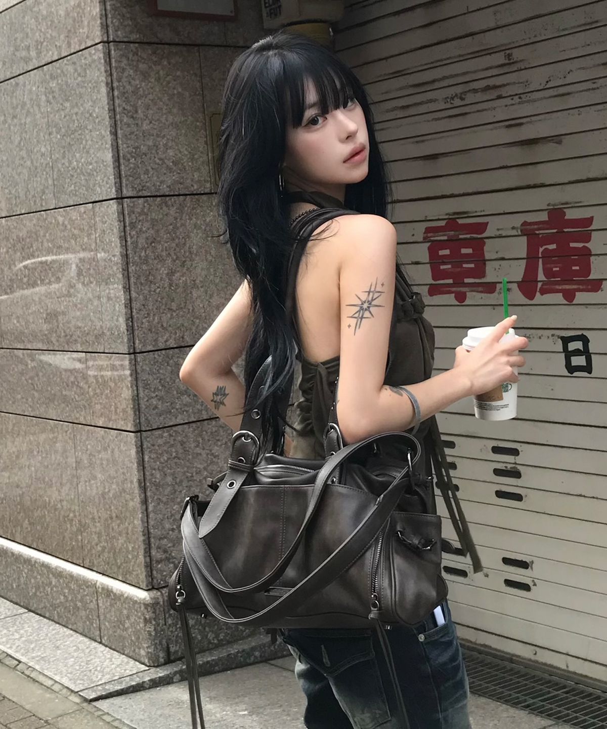 밈더워드로브(MIMTHEWARDROBE) [밈더 X 해나] Cheeky Motor Bag_Brown