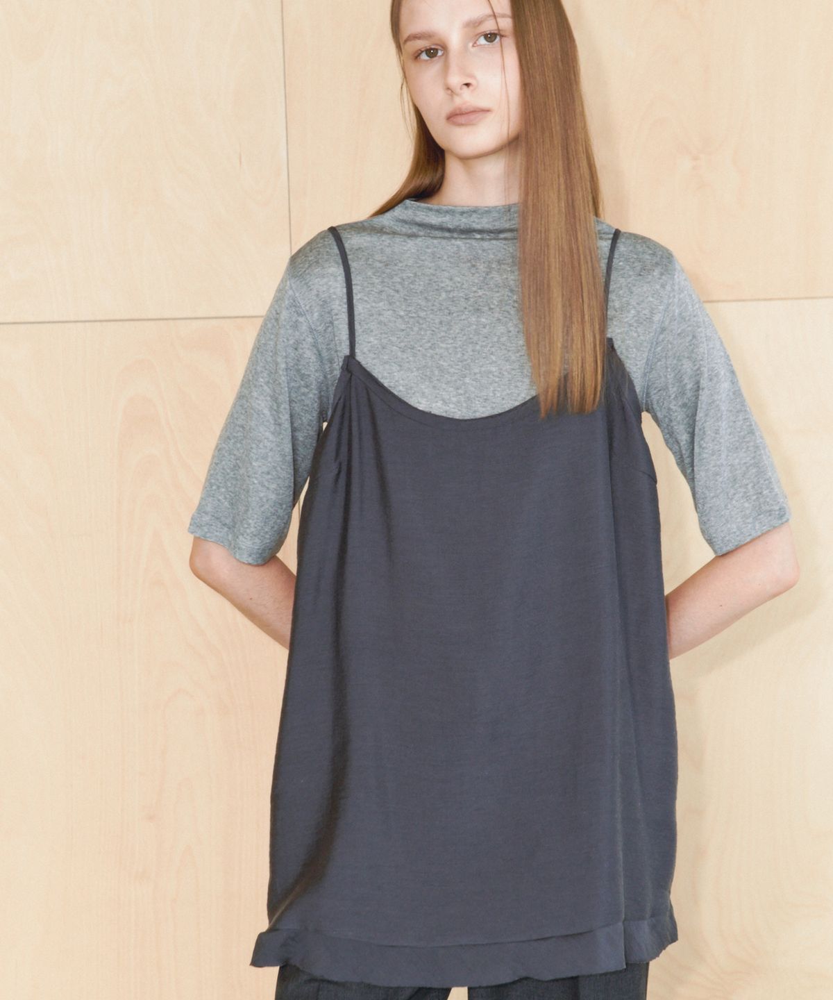 더라이(THERYE) Bustier Mini Dress(Charcoal)