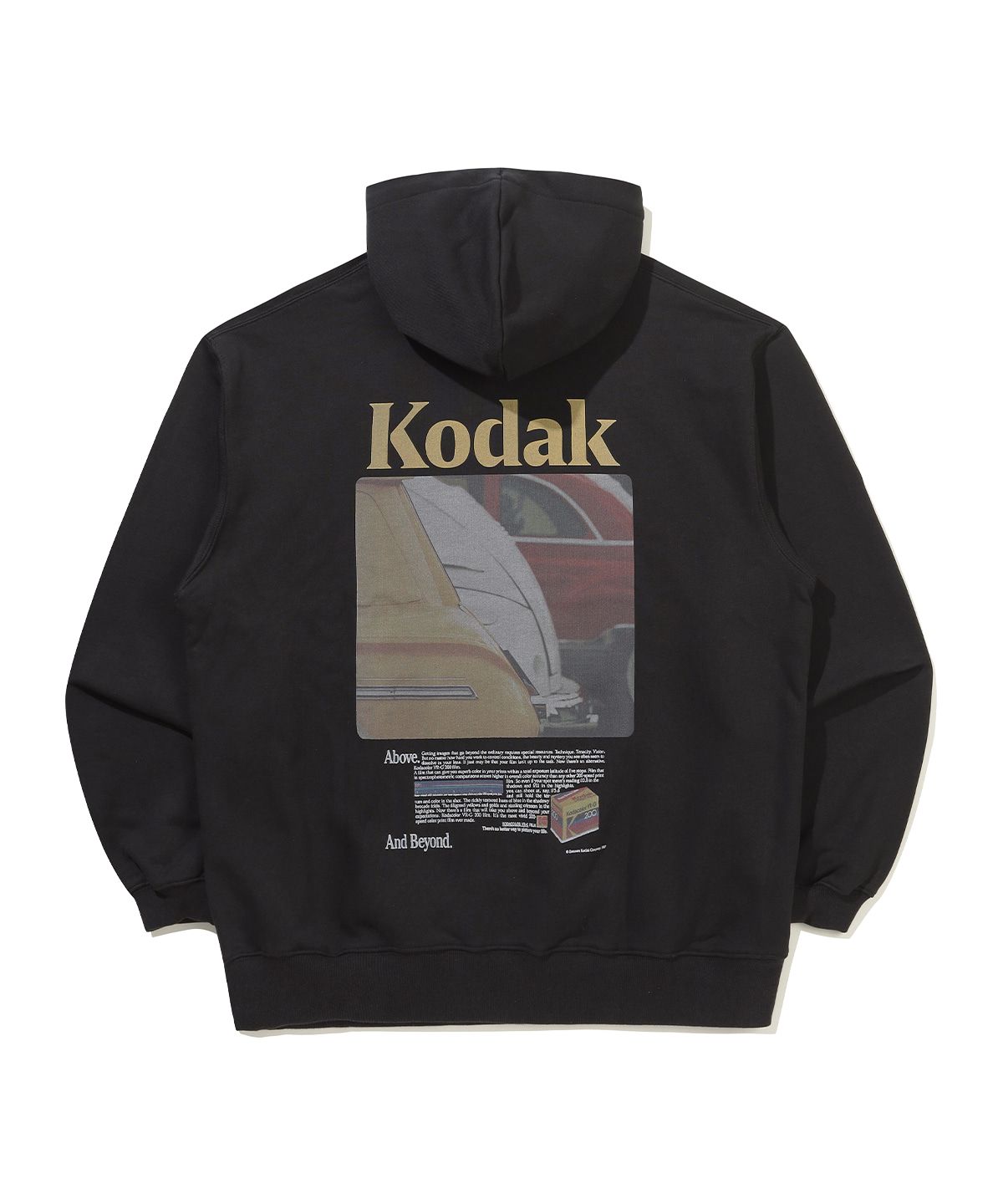 코닥(KODAK) 씨너리 후드 티셔츠 BLACK