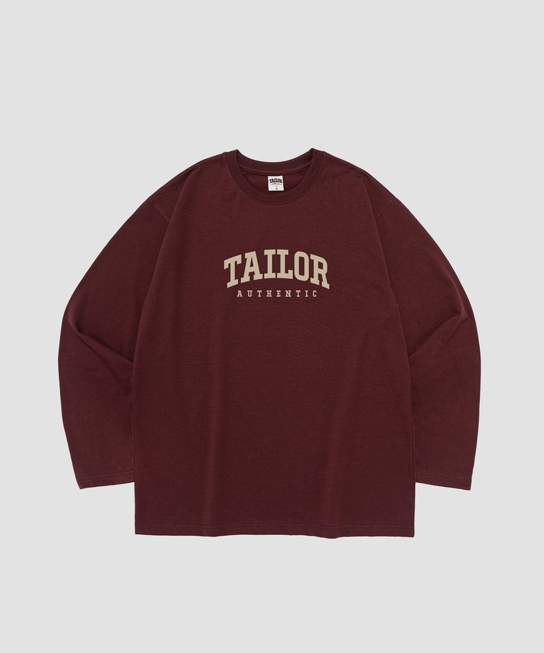 엔비엘 하프 로고 롱슬리브 (와인)