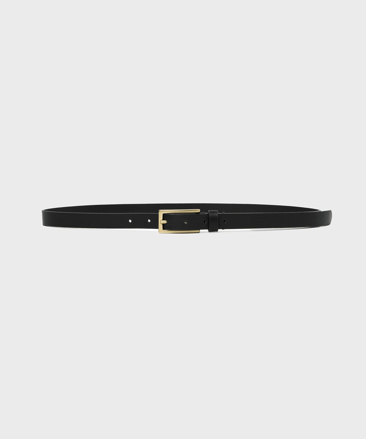 셔터(SHIRTER) SQUARE BUCKLE LEATHER BELT (BLACK)
