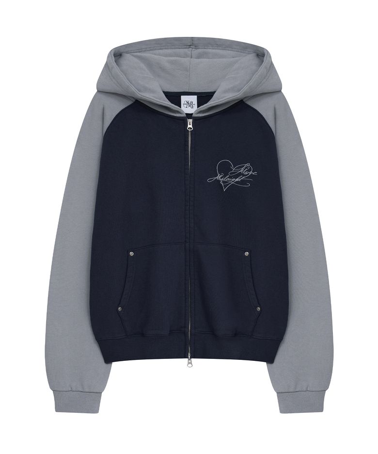 2 lv hood zip up (navy)
