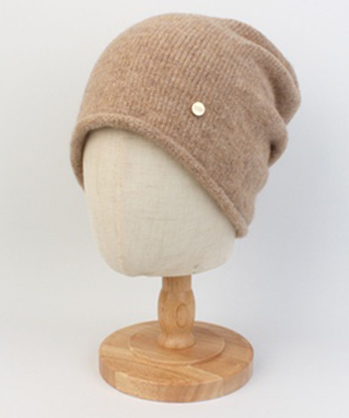 유니버셜 케미스트리(UNIVERSAL CHEMISTRY) Wool Beige Roll-up Long Beanie 롱비니