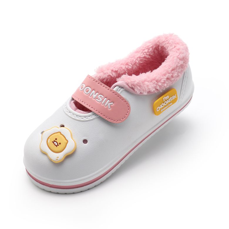 춘식이 굿모닝 동글 털 실내화 PNK