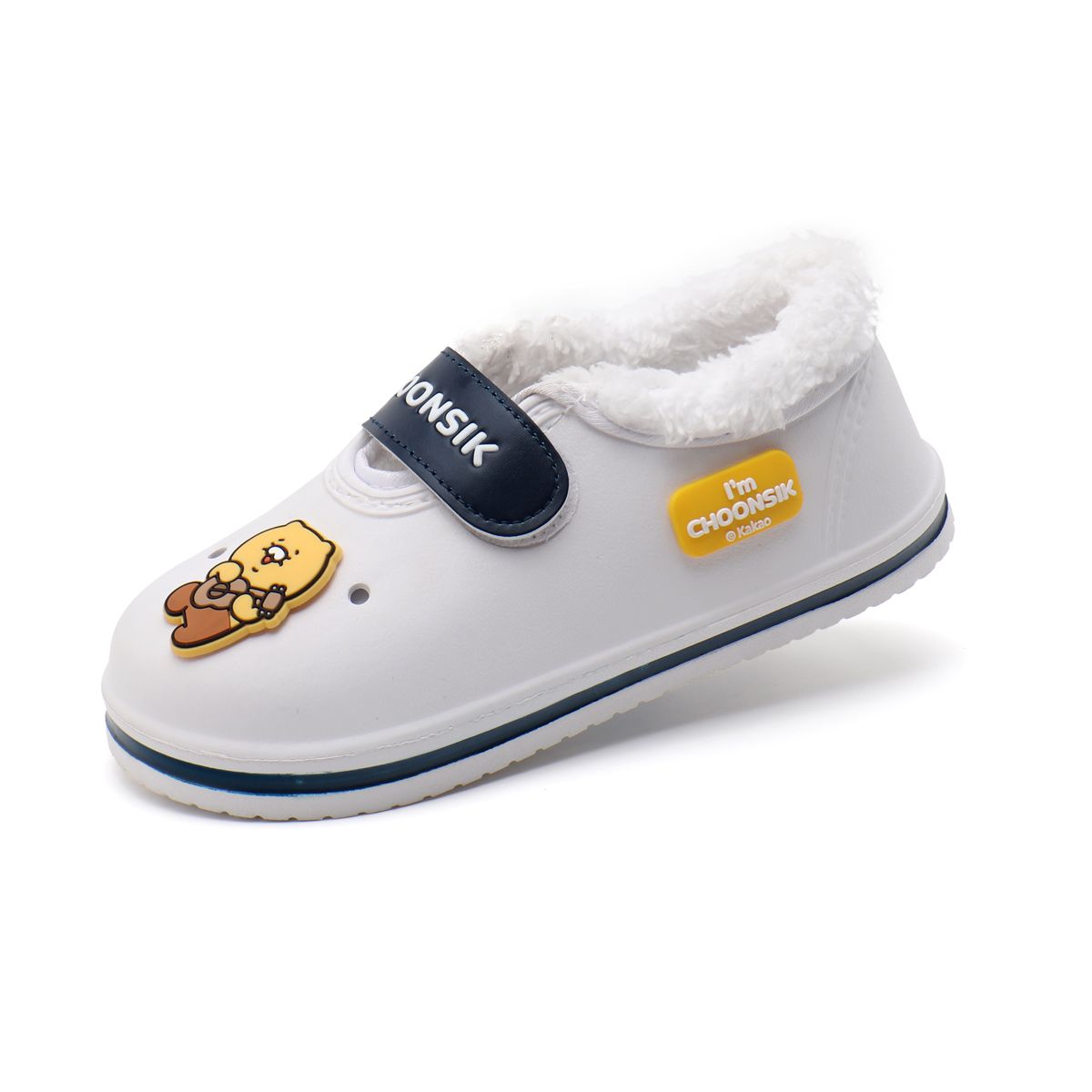 카카오프렌즈 슈즈(KAKAO FRIENDS SHOES) 춘식이 동글 털 실내화 NVY