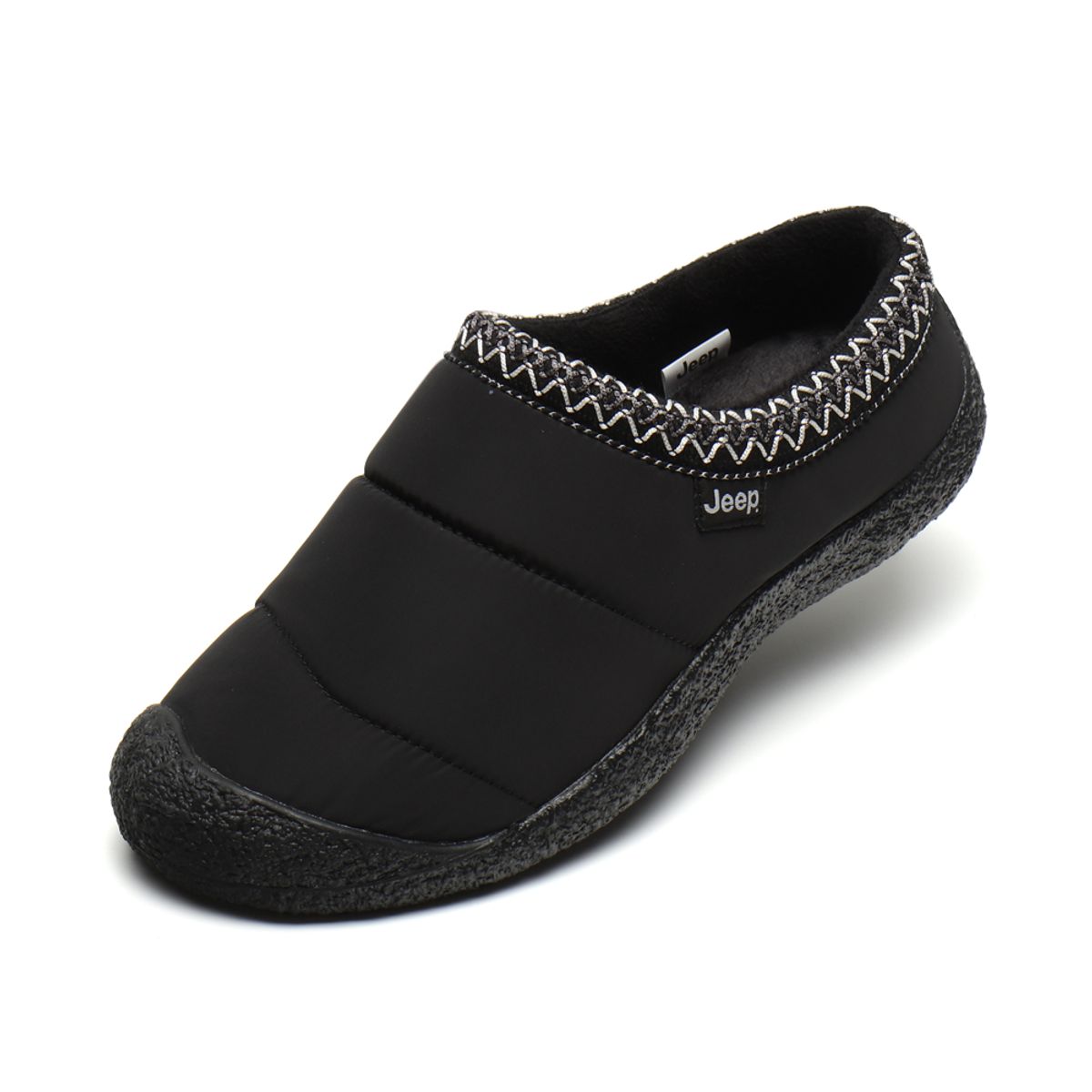 지프 슈즈(JEEP SHOES) 남녀공용 패딩 슬립온 BLK