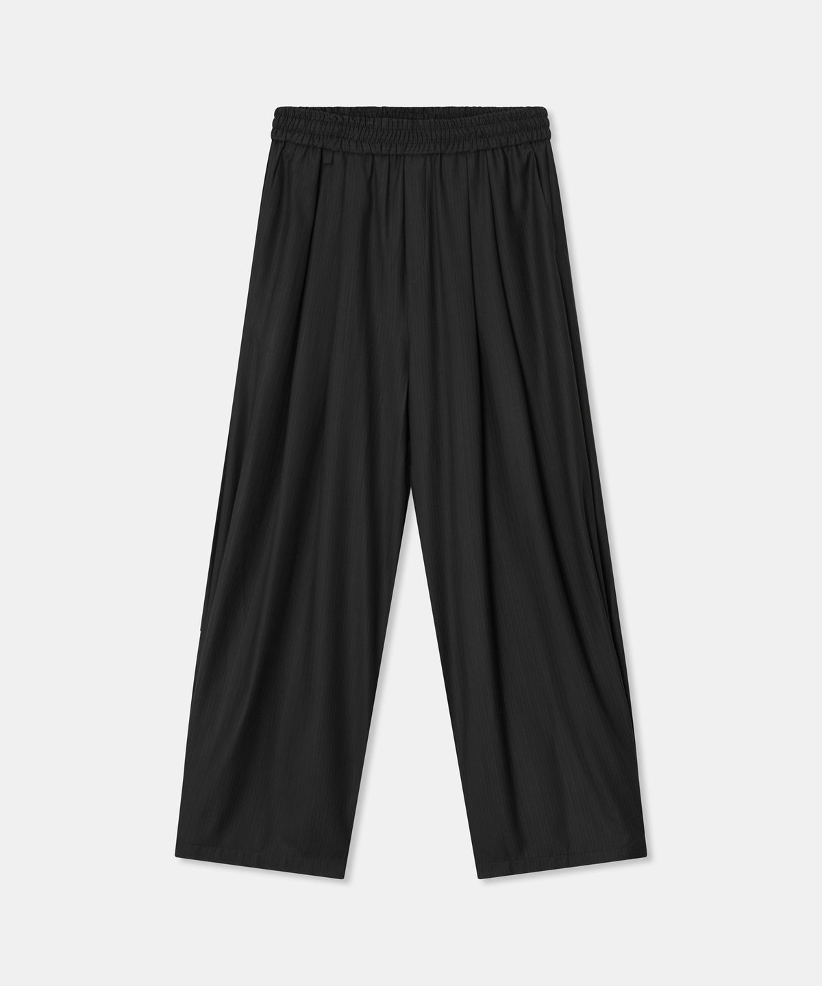 디앤드퀘스천(THEENDQUESTION) Stripe banding pants / DARK GRAY