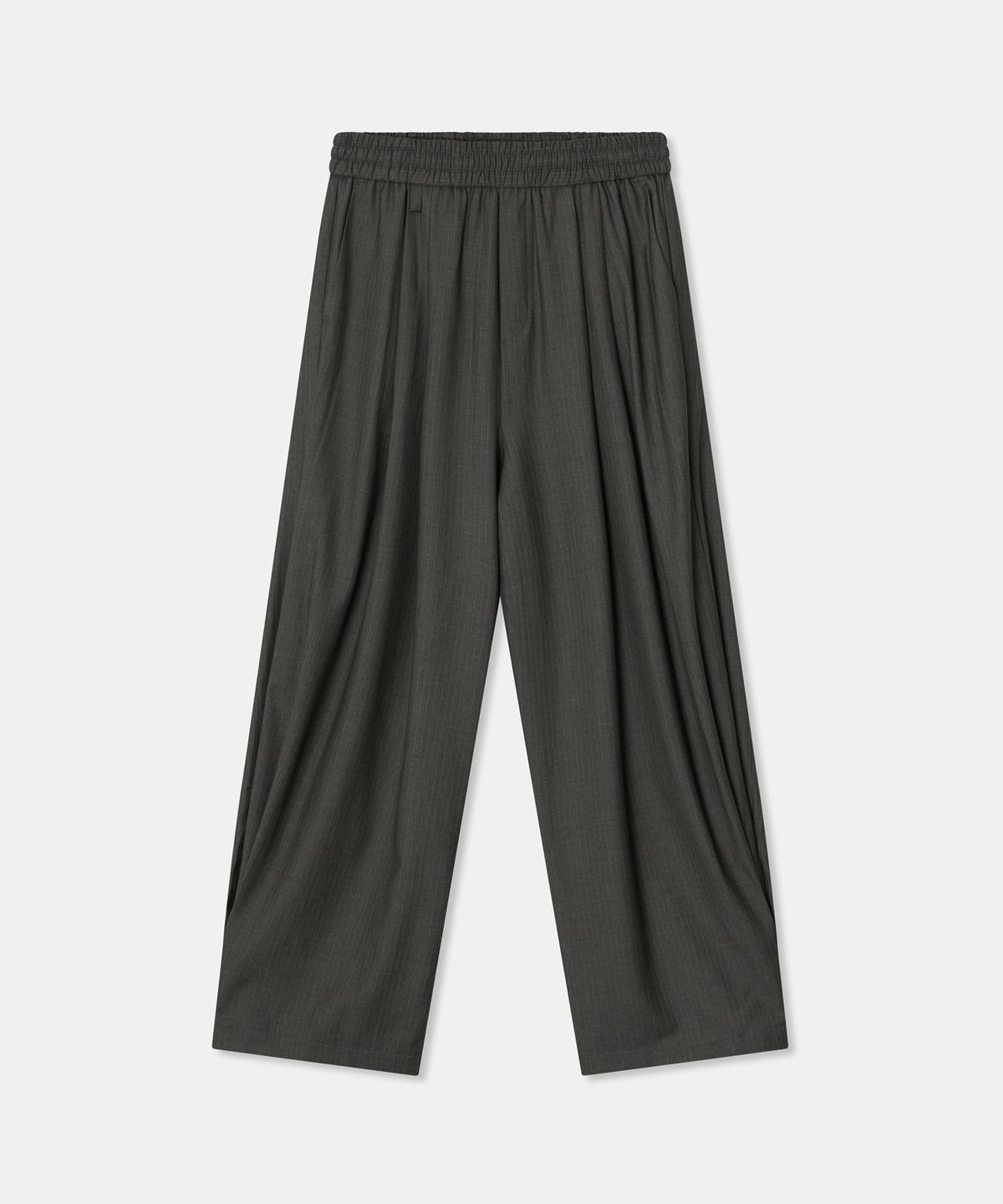 디앤드퀘스천(THEENDQUESTION) Stripe banding pants / BROWN