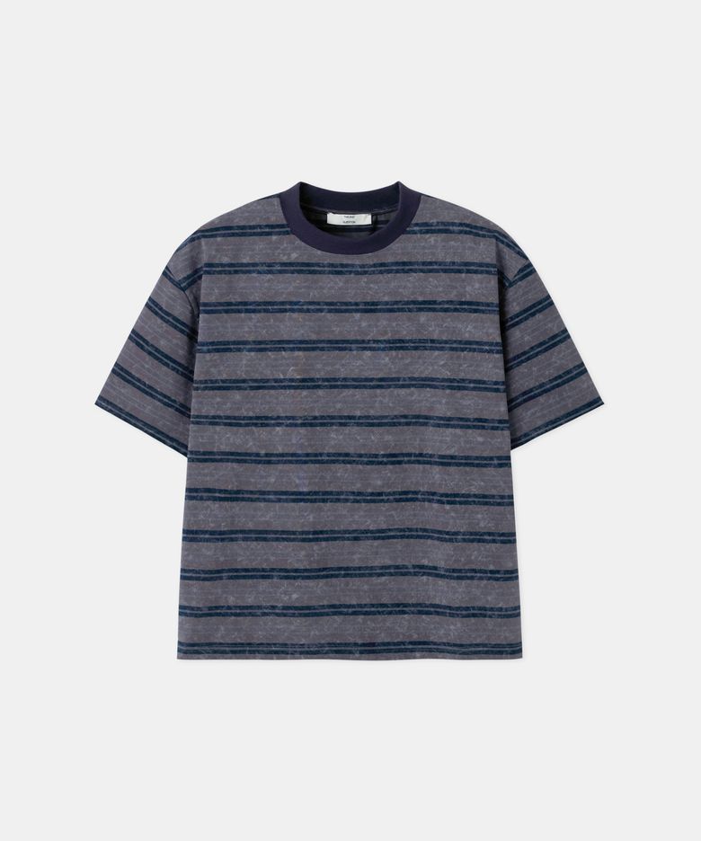 Unique striped T-shirt / DARK GRAY