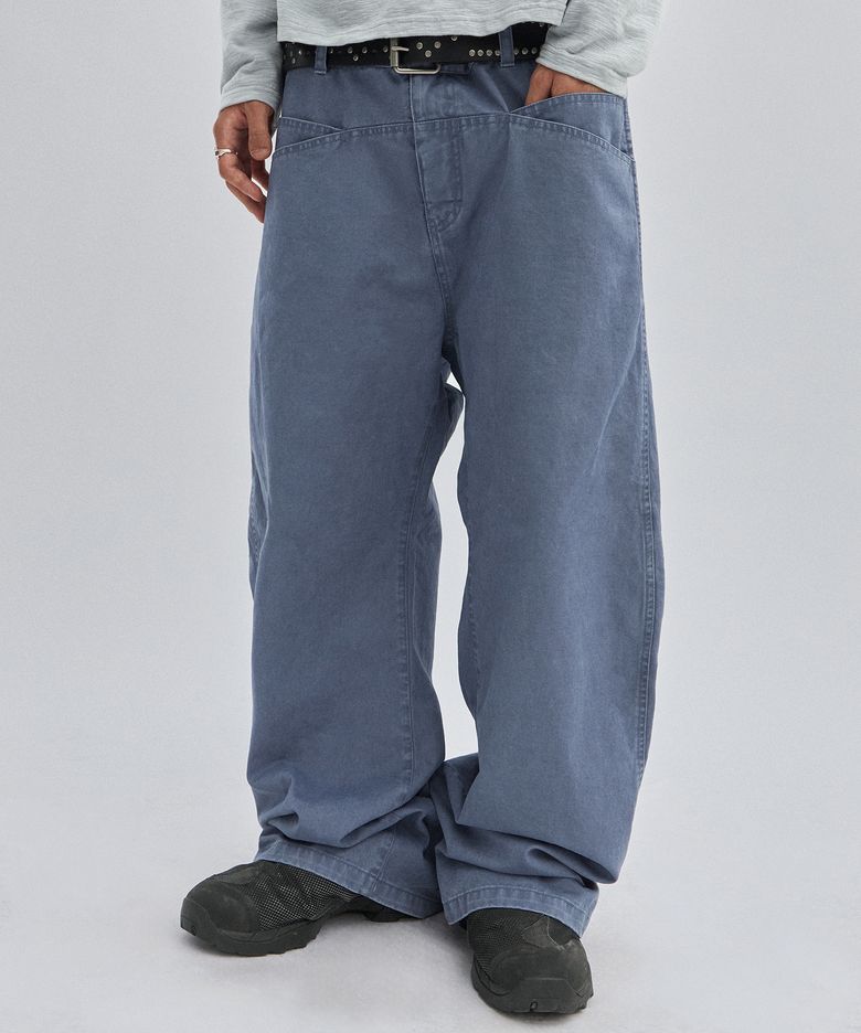 [suade X 세종] TWO POCKET PANTS [DUSTY BLUE]