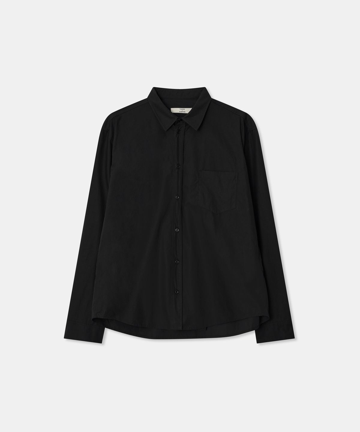 디앤드퀘스천(THEENDQUESTION) Paper cotton shirt / BLACK