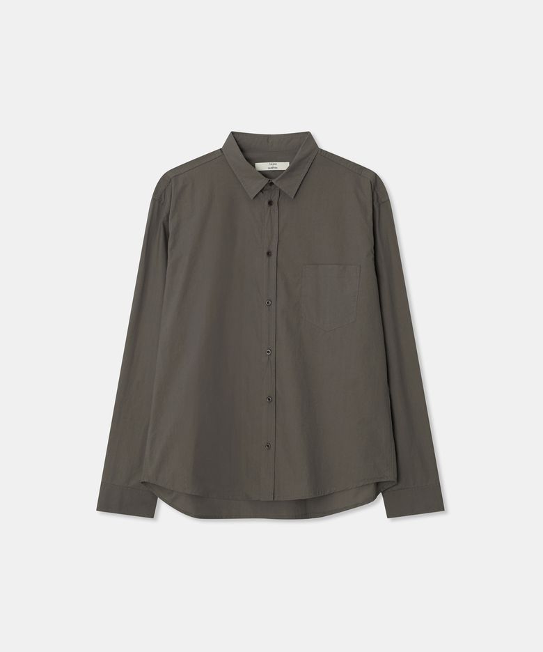 Paper cotton shirt / BROWN