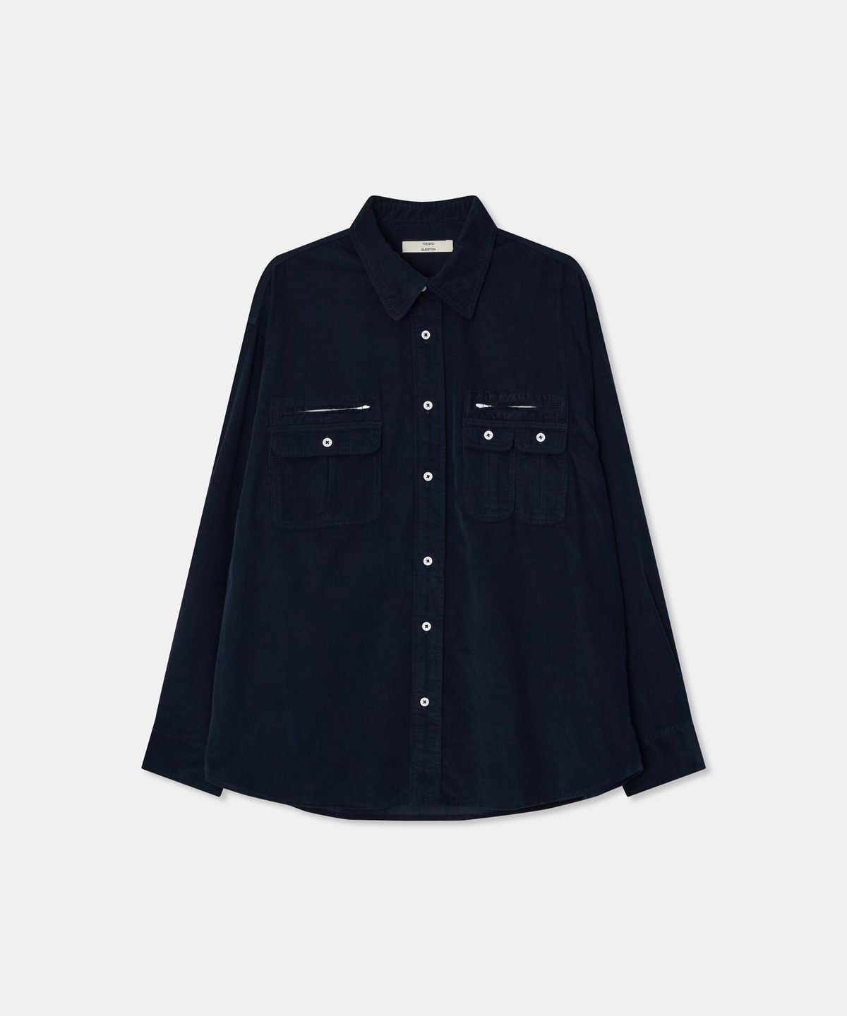 디앤드퀘스천(THEENDQUESTION) Corduroy pocket shirt / NAVY