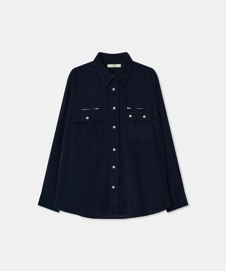 Corduroy pocket shirt / NAVY