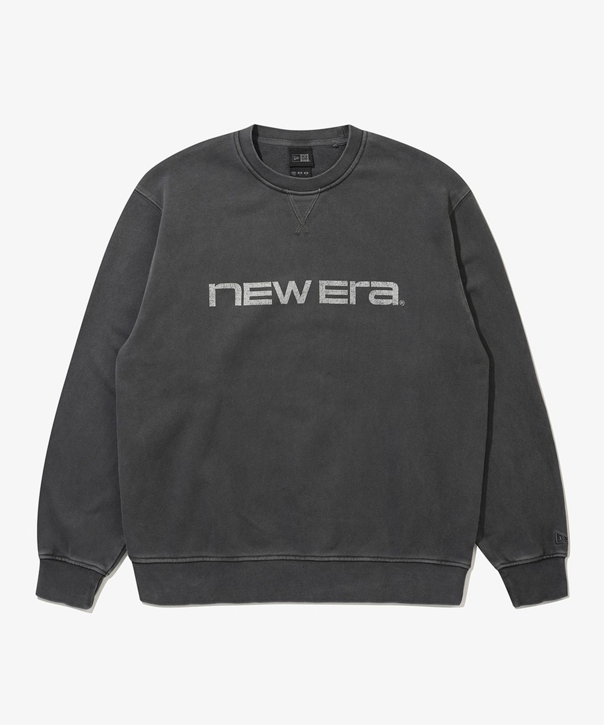 뉴에라(NEW ERA) 뉴에라 로고 크루넥 맨투맨 차콜 15357954