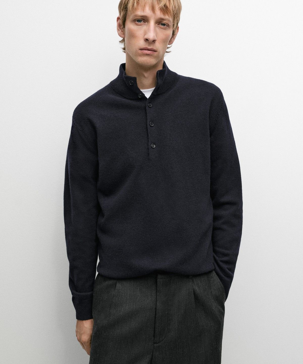 마시모두띠(MASSIMO DUTTI) 울 블렌드 목크넥 니트 스웨터
