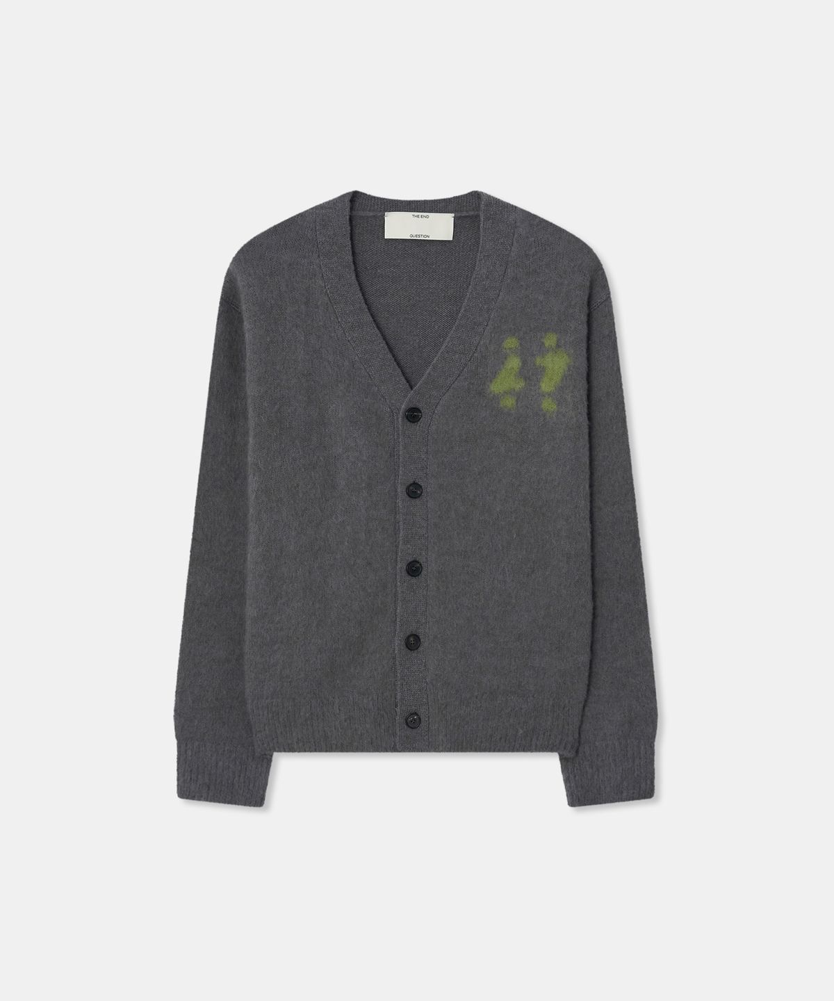 디앤드퀘스천(THEENDQUESTION) Brush symbol cardigan / GRAY