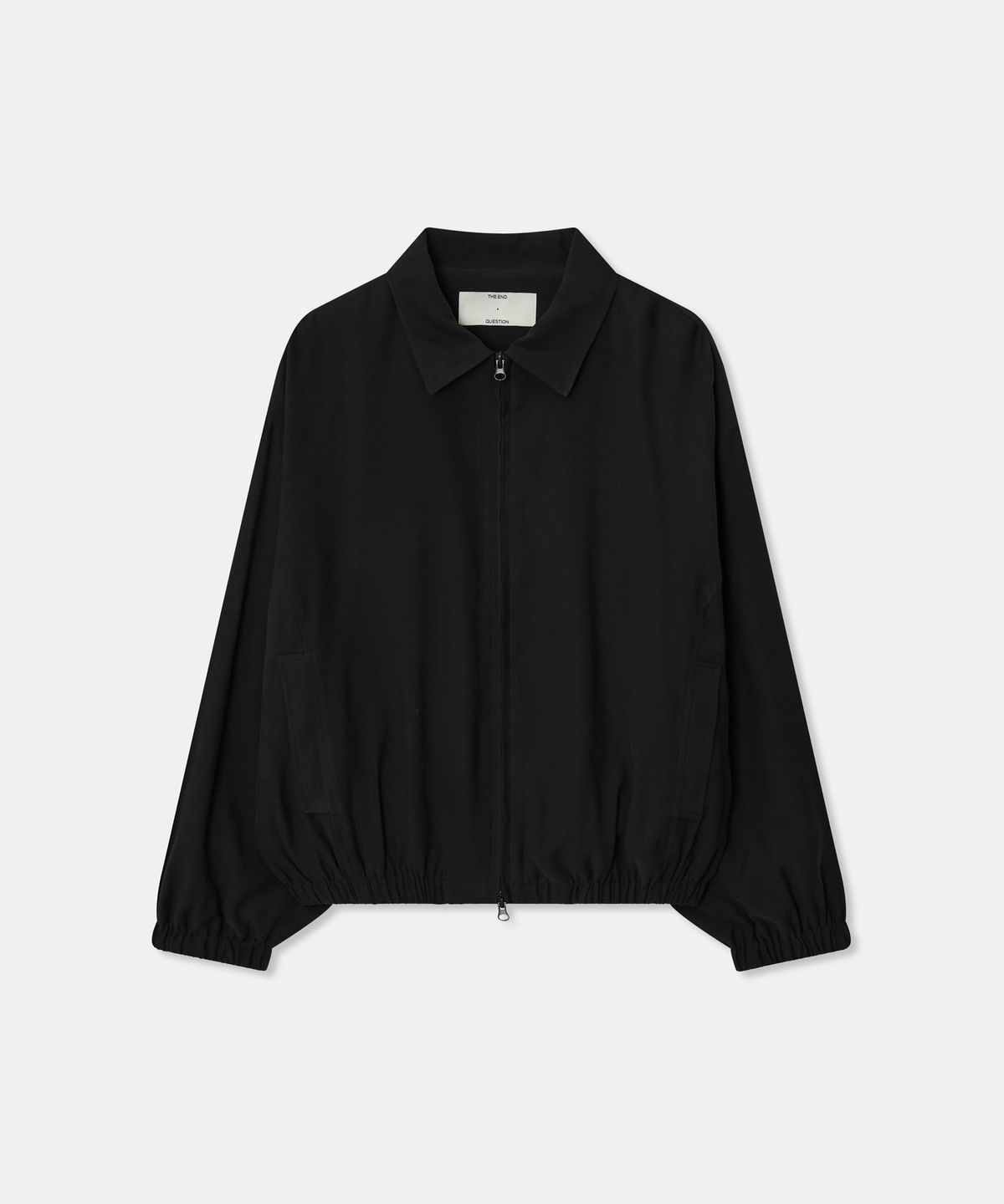 디앤드퀘스천(THEENDQUESTION) Cupro blouson jumper / BLACK