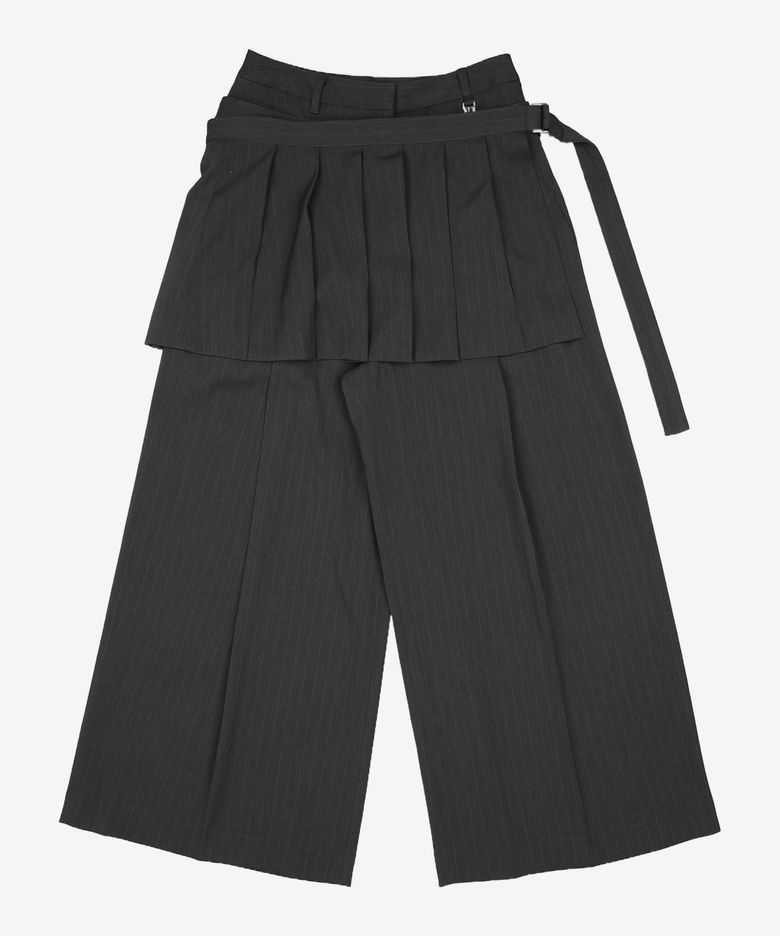 Flowing Pleated Layered Pants 1