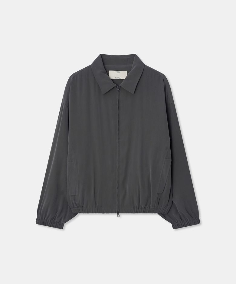 Cupro blouson jumper / GRAY