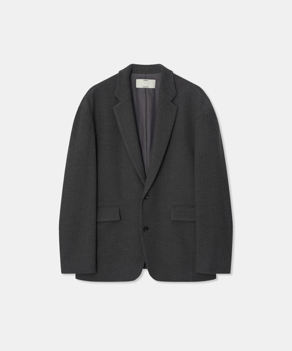 디앤드퀘스천(THEENDQUESTION) Wool tweed jacket / GRAY